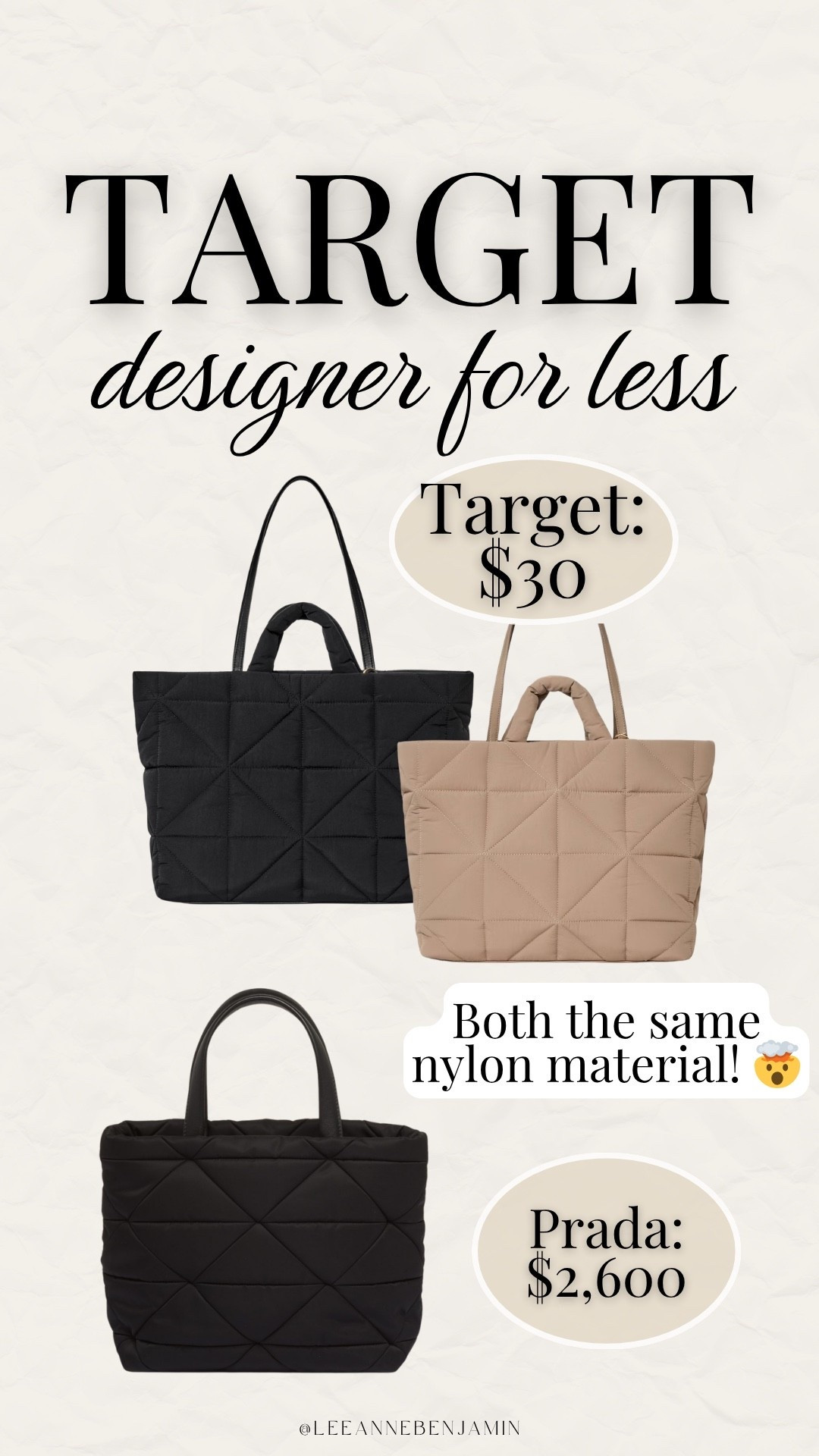 Target designer look for less bag!!

#LTKgrwm #LTKMothersDay #LTKmomlife
