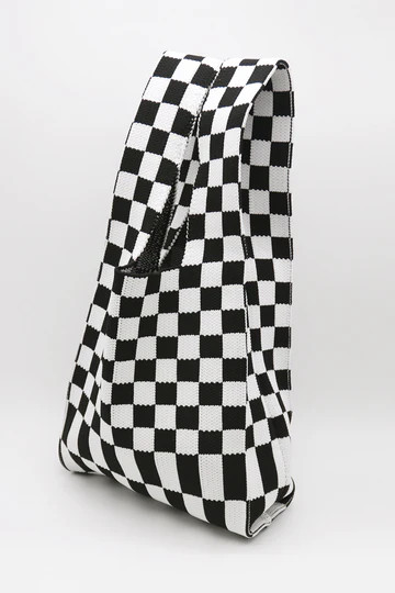 Daniela Checkerboard Knitted Tote | Storets (Global)