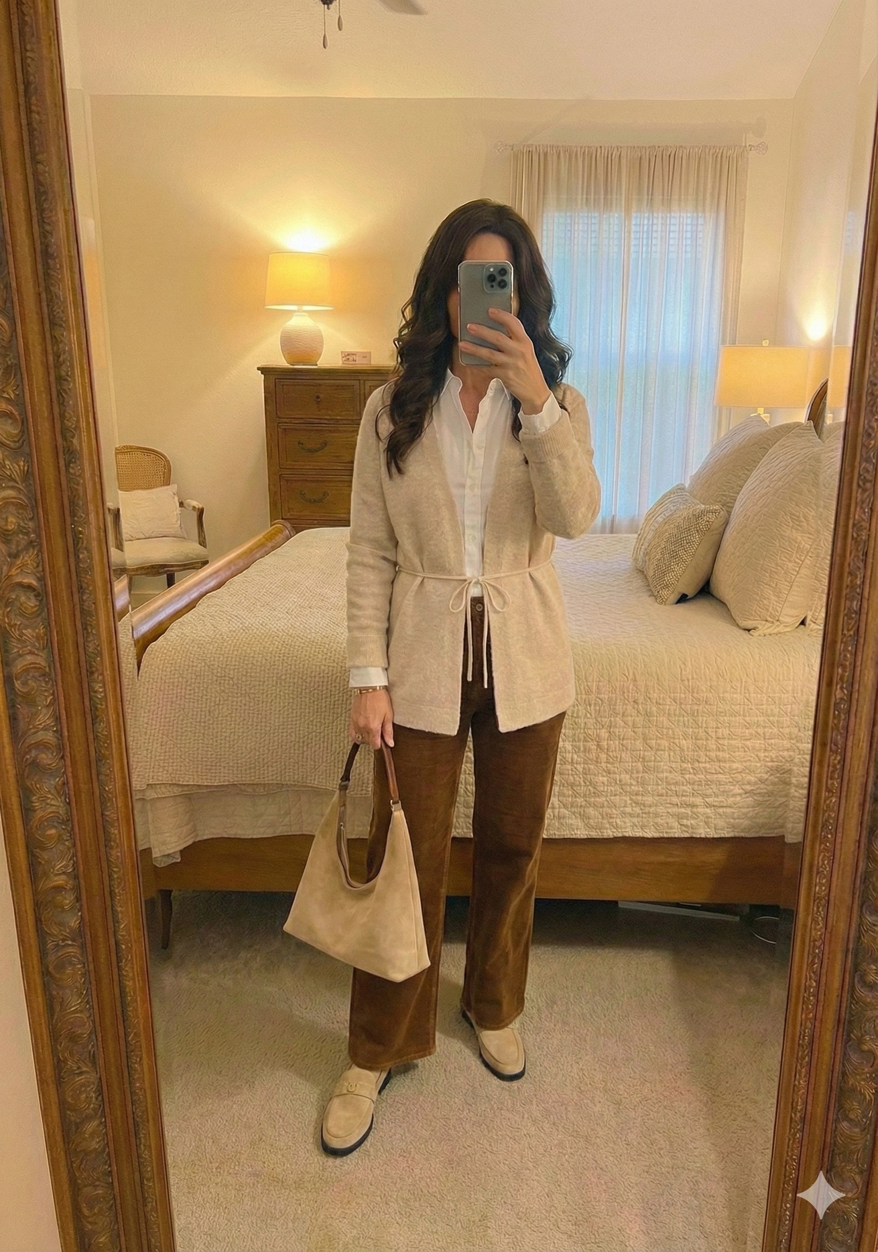 The perfect winter pairing: a creamy cable knit dress under a sharp, chocolate belted coat. It's chic, warm, and ready for anything! Love this sophisticated brown and white combination. 

 #LTKootd #LTKSeasonal #LTKOver40