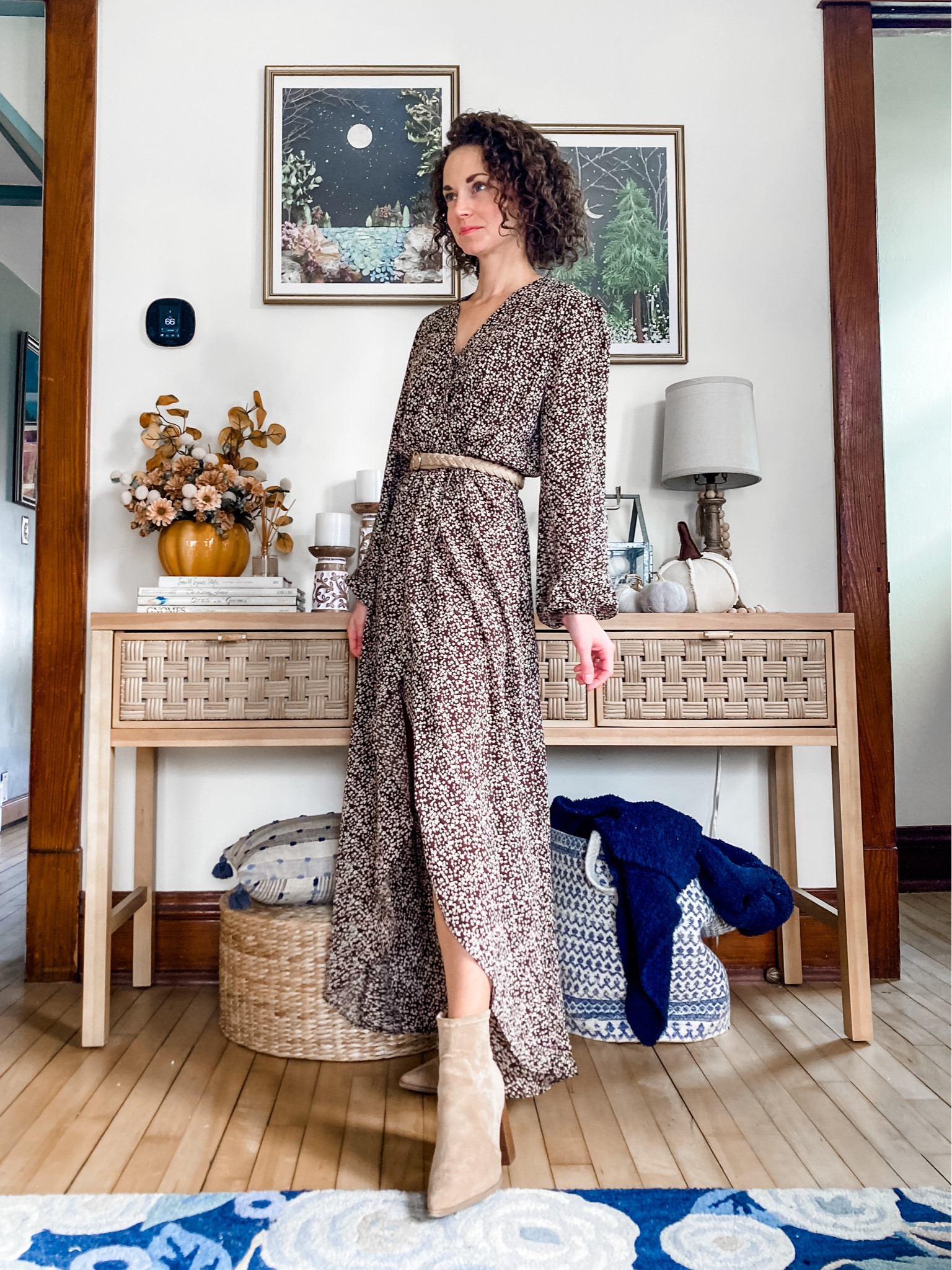 Thanksgiving dress!
Wearing size small, fit tts. 
Petite dress. Floral dress. Fall dress  

#LTKunder50 #LTKSeasonal #LTKstyletip