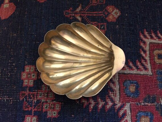 Brass shell dish with ball feet | Etsy | Etsy (US)
