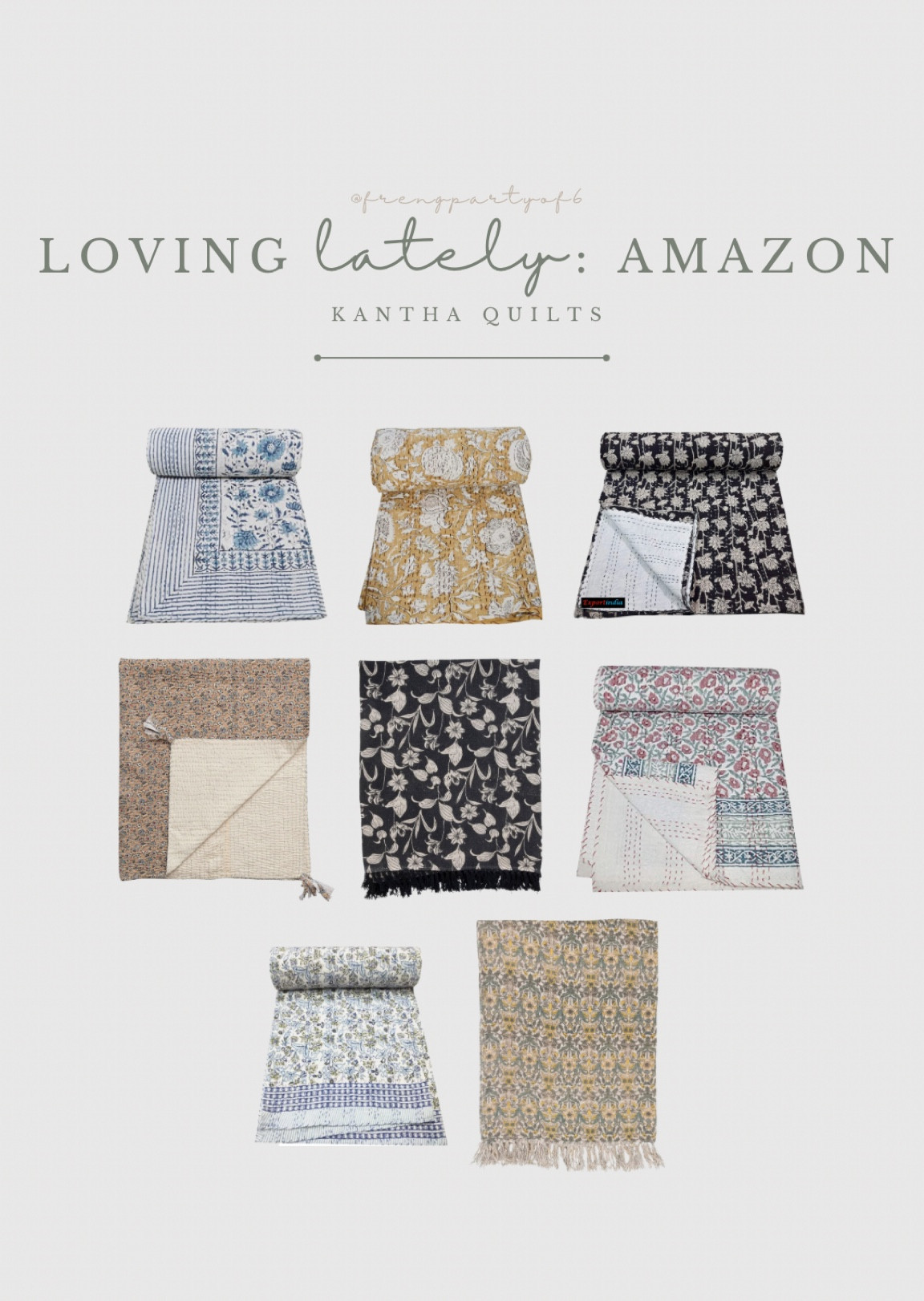 Love these kantha quilts from Amazon! All under $60. So pretty for end of bed or throw over the back of your sofa for summer!

#LTKunder100 #LTKhome #LTKstyletip