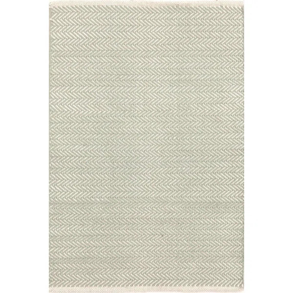 Herringbone Ocean Handwoven Cotton Rug | Wayfair North America