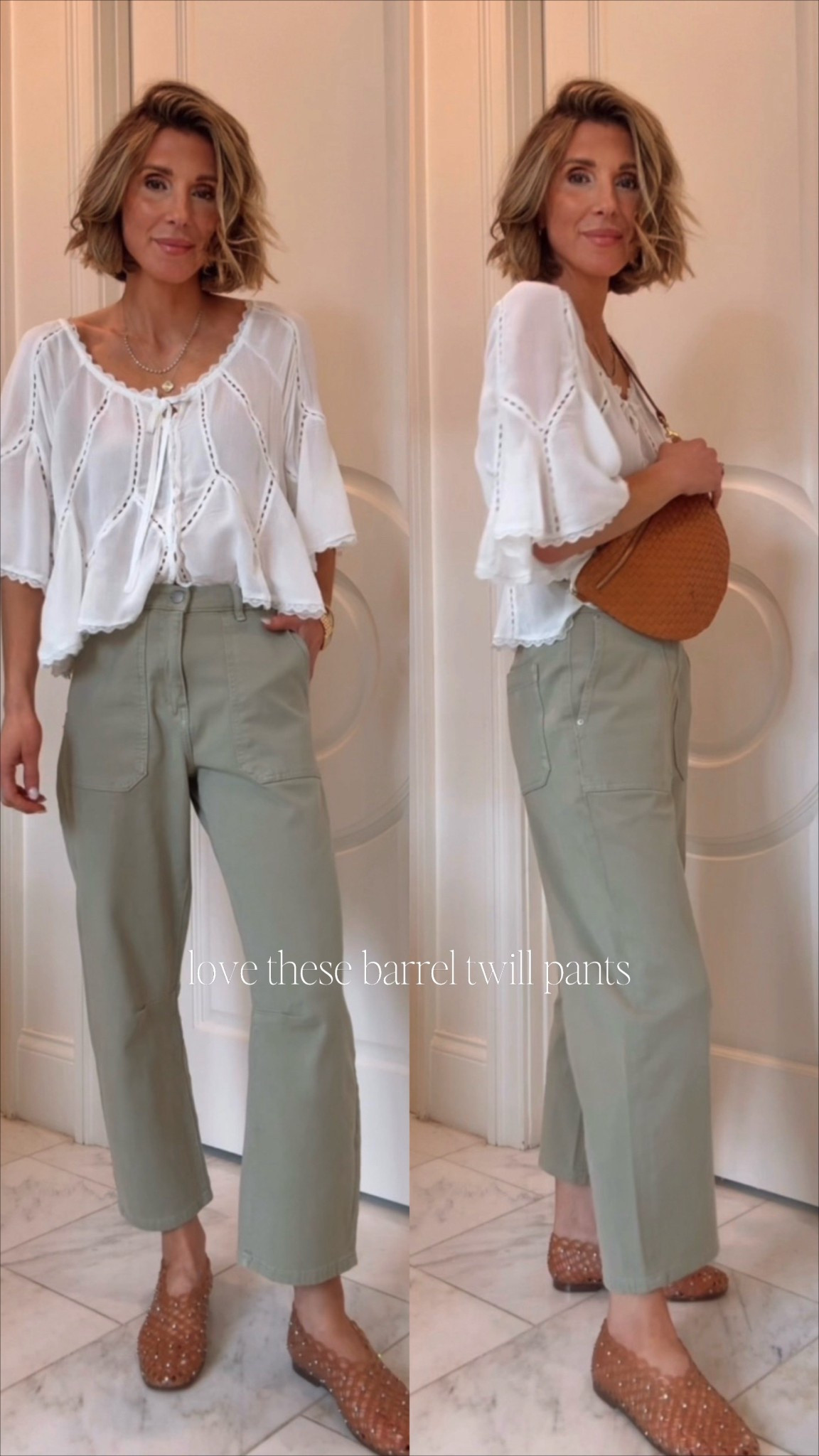 Casual spring outfit. Pants fit tts I'm wearing size 25