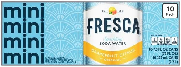 Fresca Citrus Soda Soft Drink Fridge Pack, 7.5 fl oz Mini Cans, 10 Pack | Amazon (US)