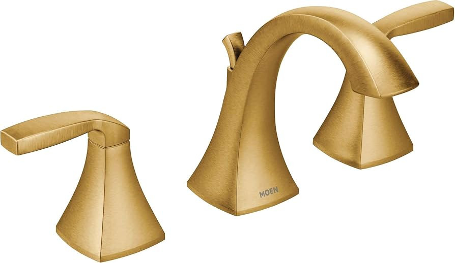 Moen Voss Brushed Gold Contemporary Two-Handle Widespread Bathroom Sink Faucet Trim Kit for Adjus... | Amazon (US)