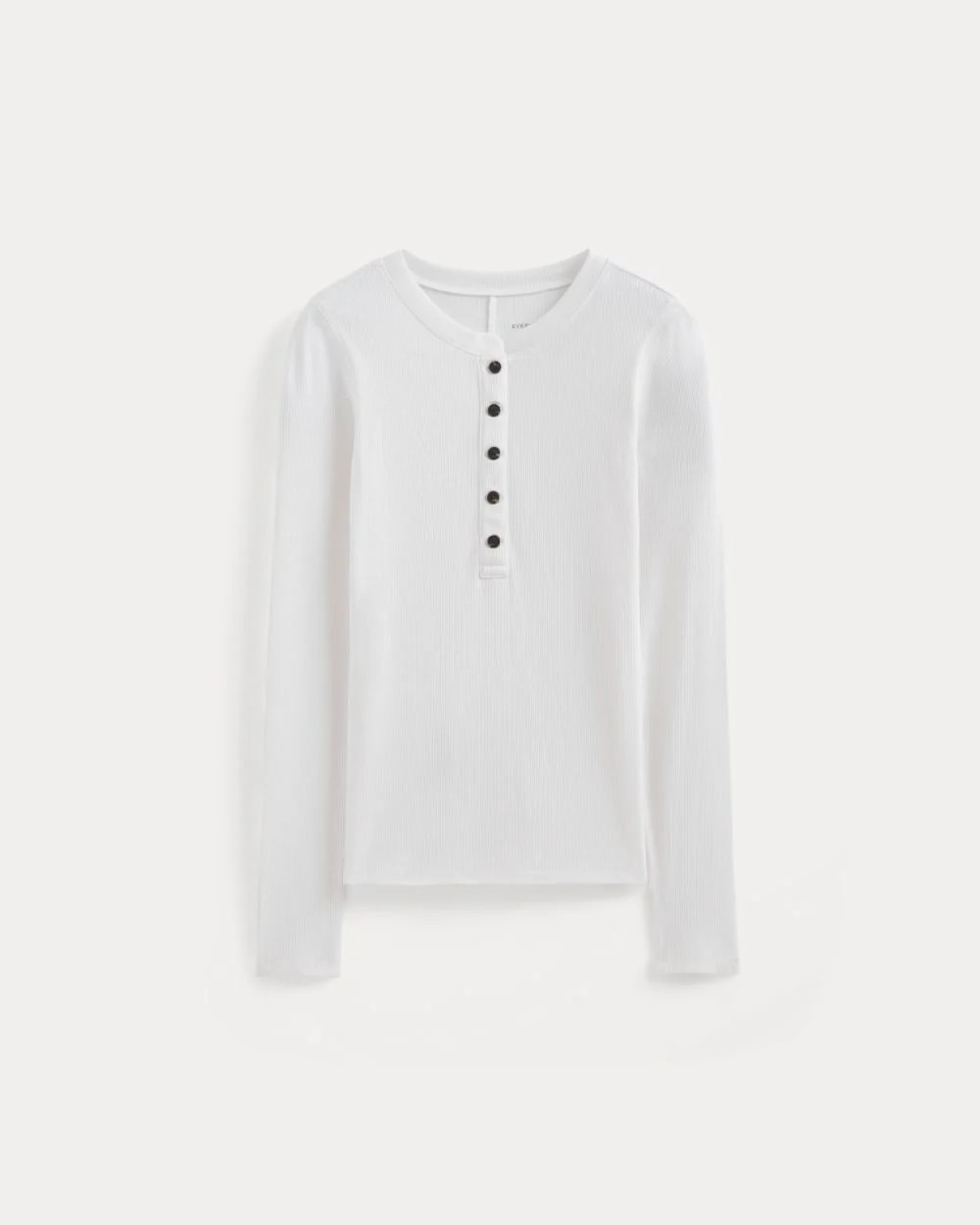The Luxe Rib Henley | White | Everlane