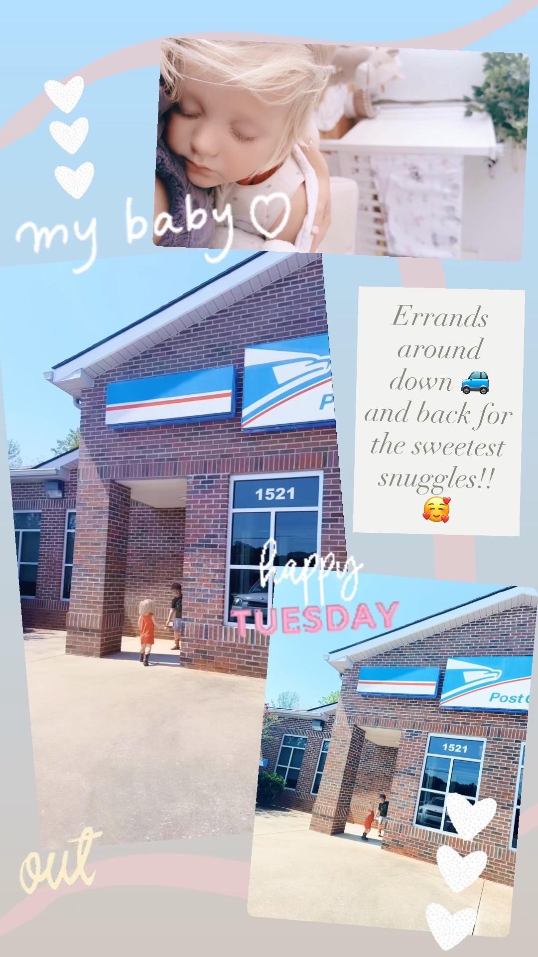 Errands around down 🚙 and back for the sweetest snuggles!! 🥰