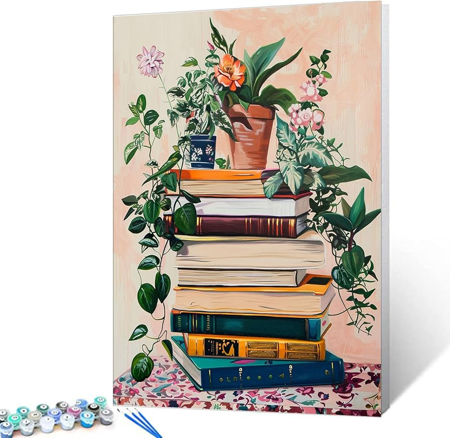 Watercolor Magic Book Flowers Paint by Numbers Kits for Adult,Bohemia Paint by Numbers Kits on Ca... | Amazon (US)