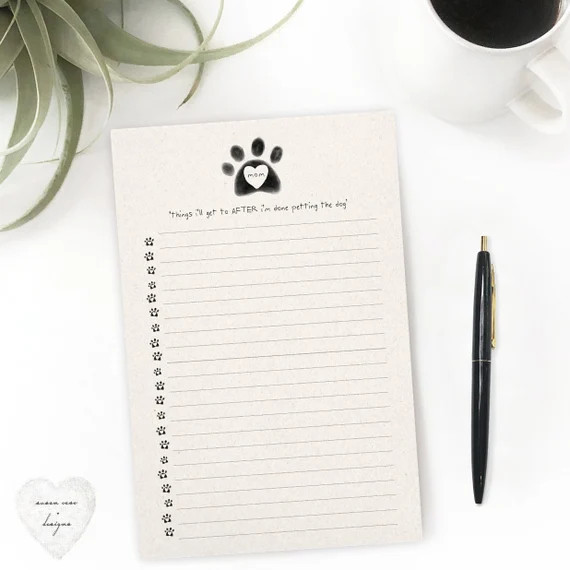 DOG MOM NOTEPAD Dog Mom Birthday Gift Dog Parent Gift Dog | Etsy | Etsy (US)