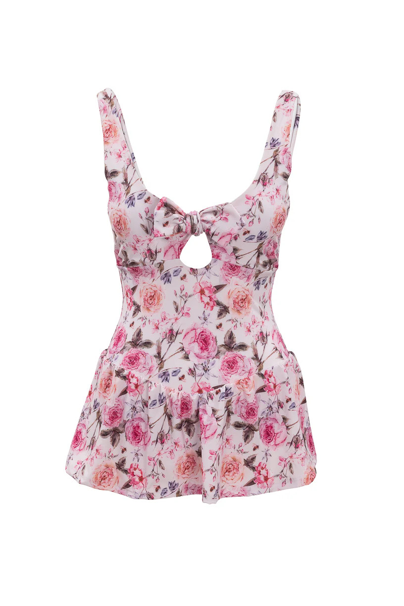 Lola Swim Dress in Ballerina Pink Floral | Ivy City Co