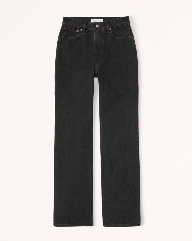 Abercrombie & Fitch Women's Curve Love High Rise 90s Relaxed Jean in Black - Size 24L | Abercrombie & Fitch (US)