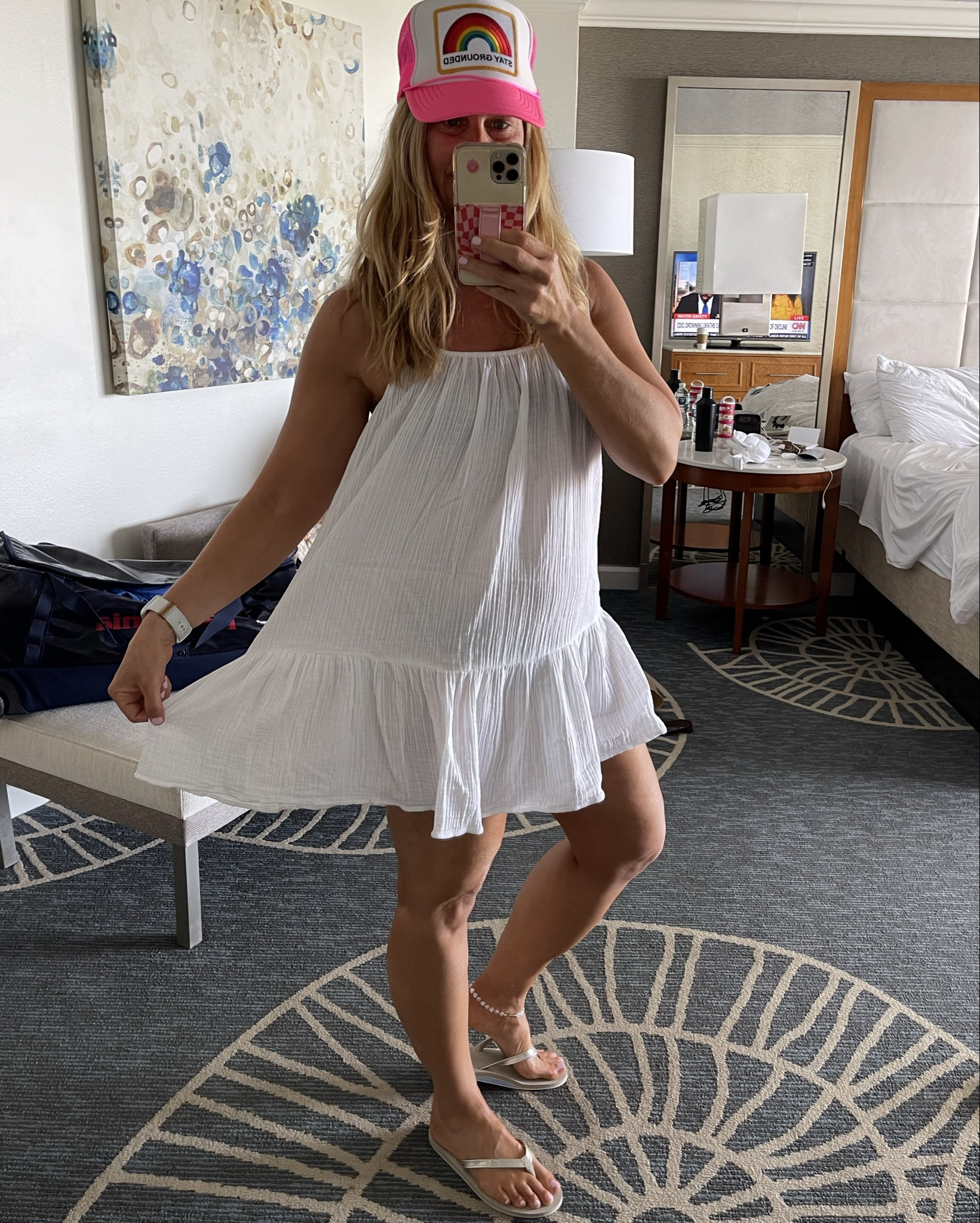 It was super hot in Florida this past week and this was the beach cover-up. I took with me. It’s super breathable and just has a really cute flow to it. I’m wearing a size medium. It’s not too short. I feel it’s just the perfect length.

#LTKOver40 #LTKMidsize #LTKStyleTip