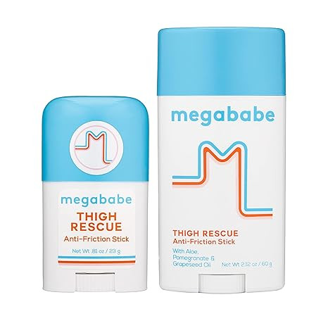 Megababe Anti-Chafe 2-Piece Bundle - Thigh Rescue Anti-Chafe Stick 2.12 oz & 0.81 oz Travel Size | Amazon (US)