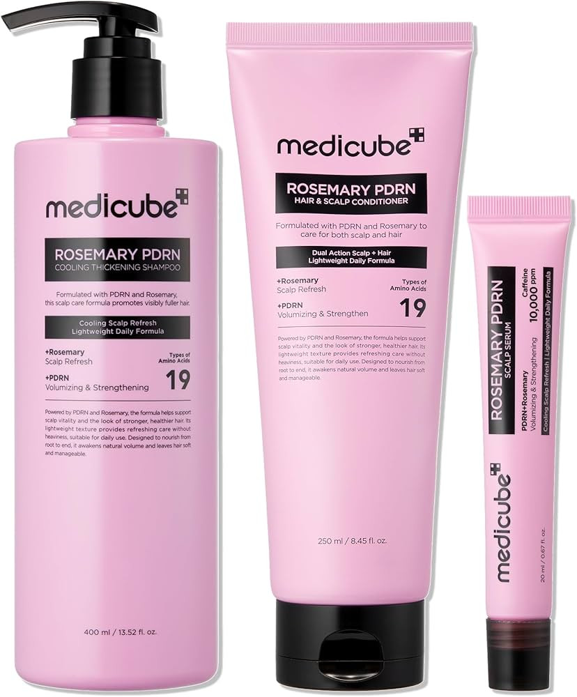 medicube Rosemary PDRN Korean Hair Care Set: Shampoo, Conditioner & Serum | Amino Acids For Thick... | Amazon (US)