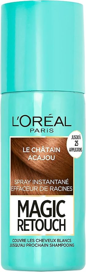 L'Oréal Paris Spray Instantané Correcteur de Racines & Cheveux Blancs, Magic Retouch, Acajou, 7... | Amazon (FR)