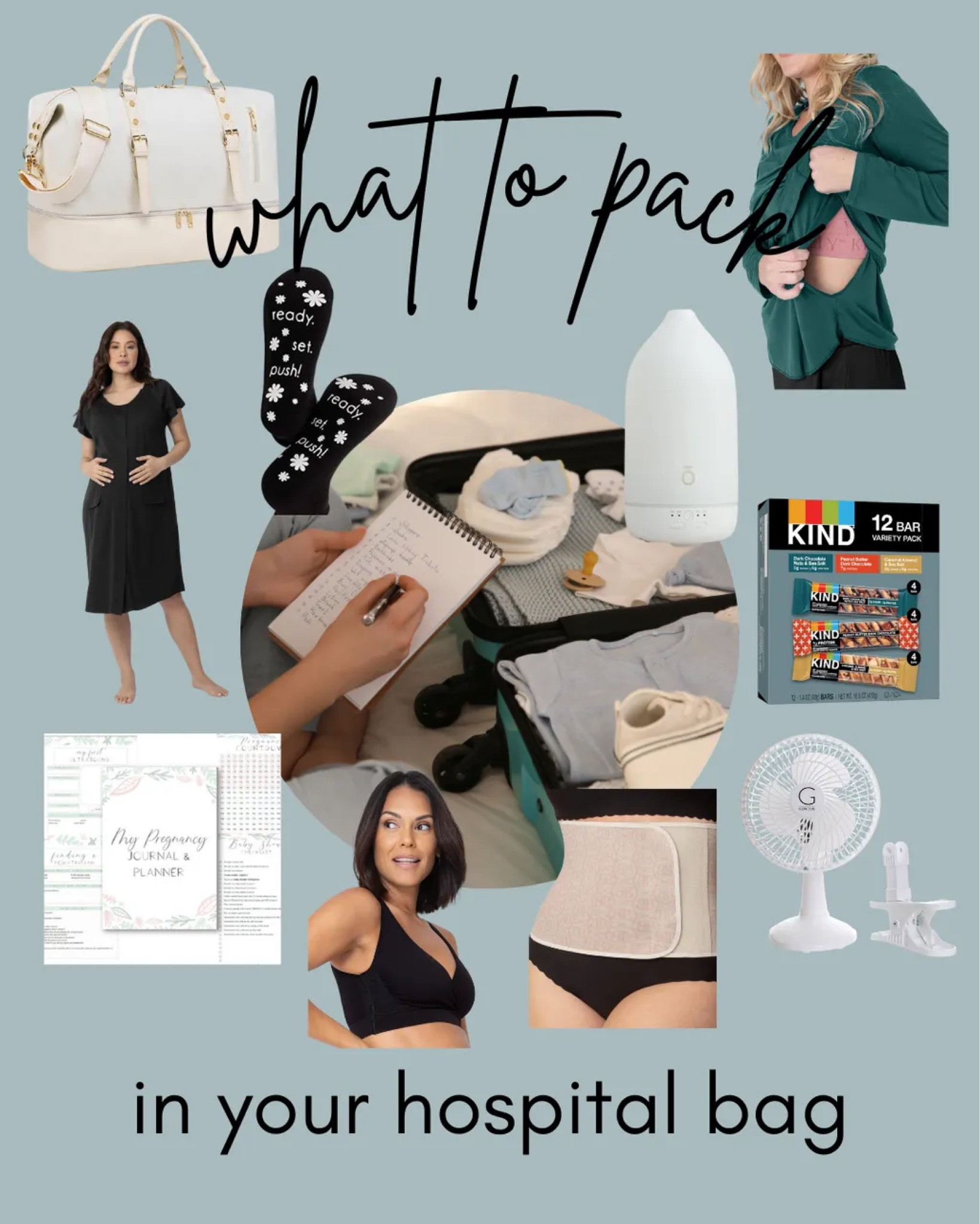 How to pack your hosptial bag according to this labor nurse + mom of 3

#LTKGiftGuide #LTKItBag #LTKBaby