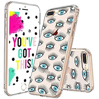 iPhone 8 Plus Case, iPhone 7 Plus Case, MOSNOVO Evil Eyes Printed Pattern Clear Design Transparen... | Amazon (US)