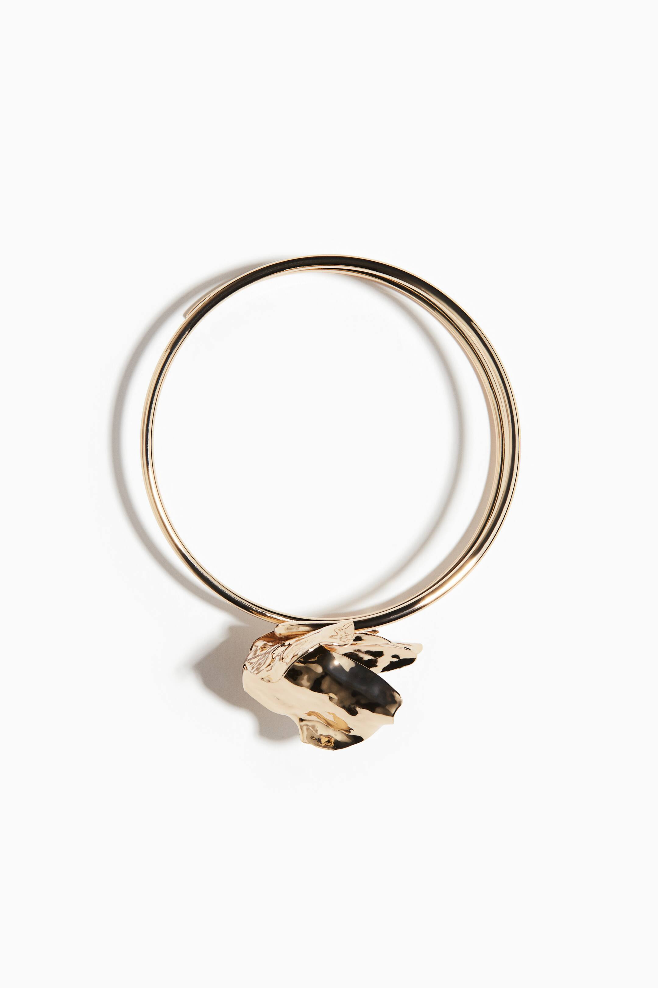 Flower-detail bracelet - Gold-coloured - Ladies | H&M GB | H&M (UK, MY, IN, SG, PH, TW, HK)