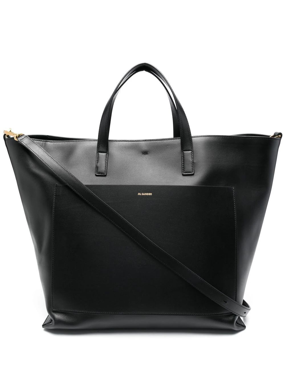 Jil Sander logo-print Leather Tote Bag - Farfetch | Farfetch Global