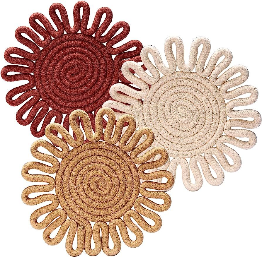 Trivets for Hot Dishes,Potholders for Kitchen,Hot Pads Hot Mats or Trivets for Hot Pots and Pans,... | Amazon (US)