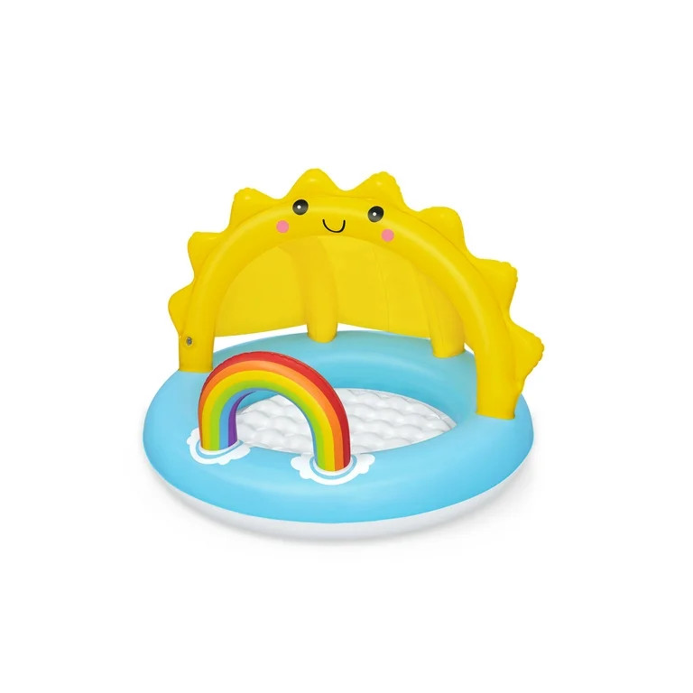 Play Day Sun Shaded Round Inflatable Baby Pool 39" x 29" | Walmart (US)