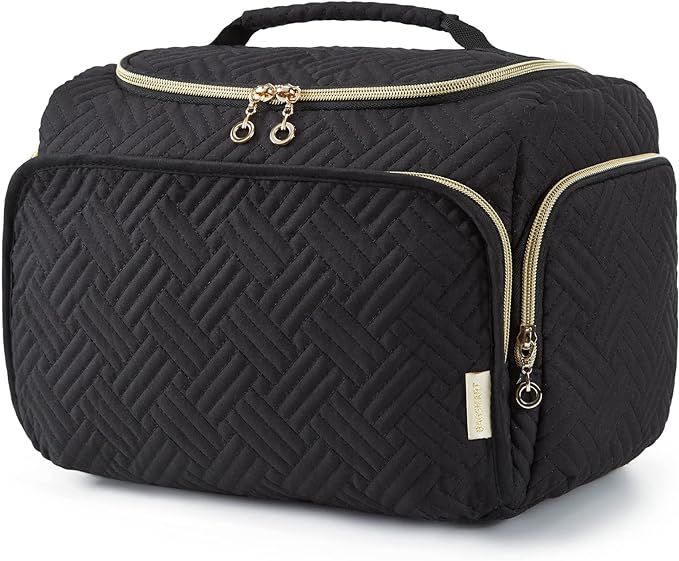 BAGSMART Travel Toiletry Bag, Large Wide-open Travel Bag for Toiletries, Makeup Cosmetic Travel B... | Amazon (US)