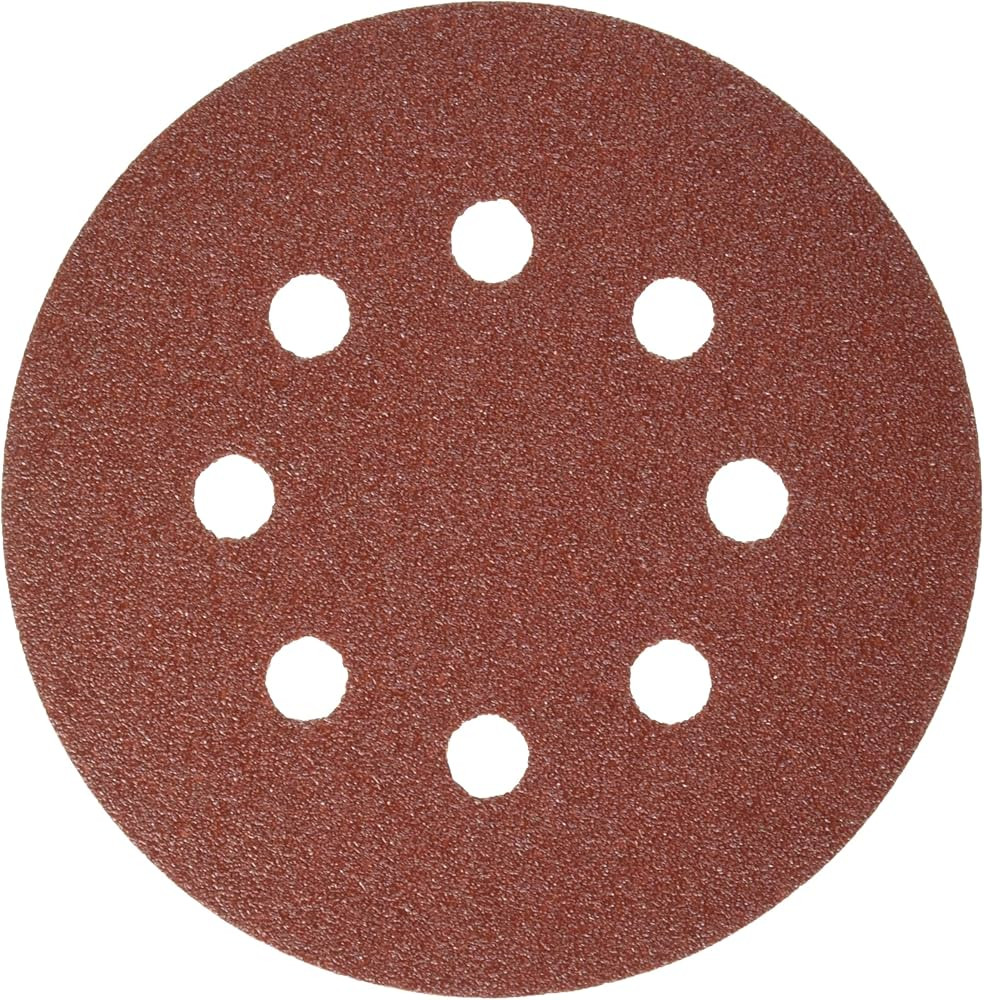 BOSCH SR5R080 5-Piece 80 Grit 5 In. 8 Hole Hook-And-Loop Sanding Discs | Amazon (US)