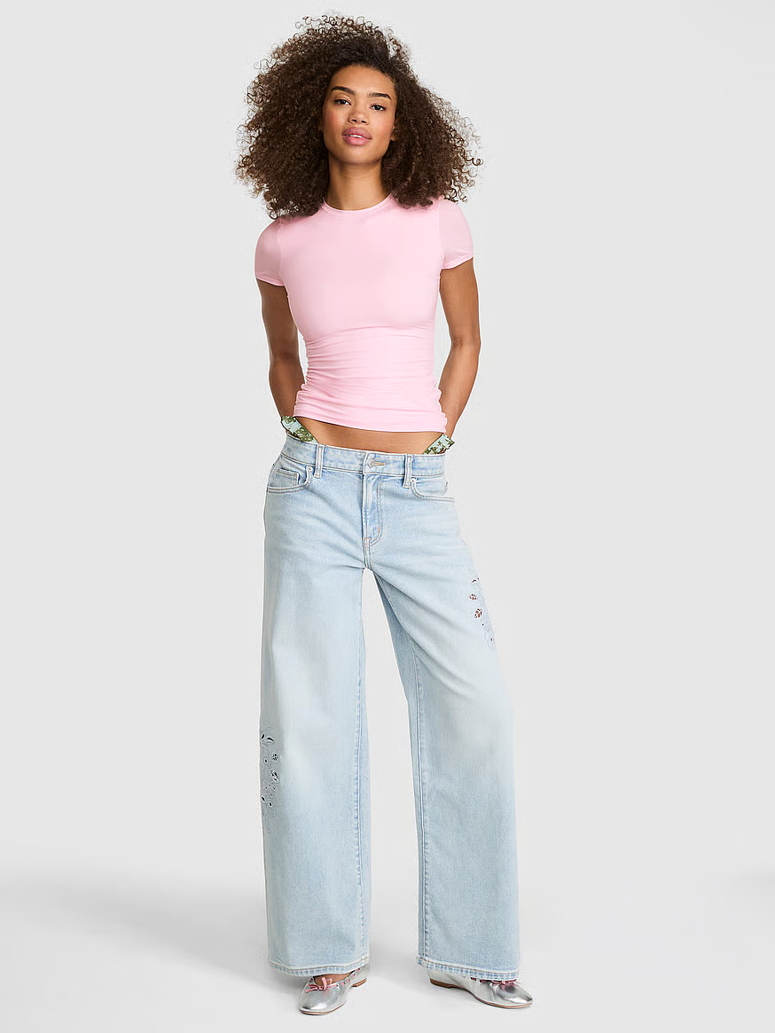 PINK Base Stretch™ Short-Sleeve Tee | Victoria's Secret (US / CA )