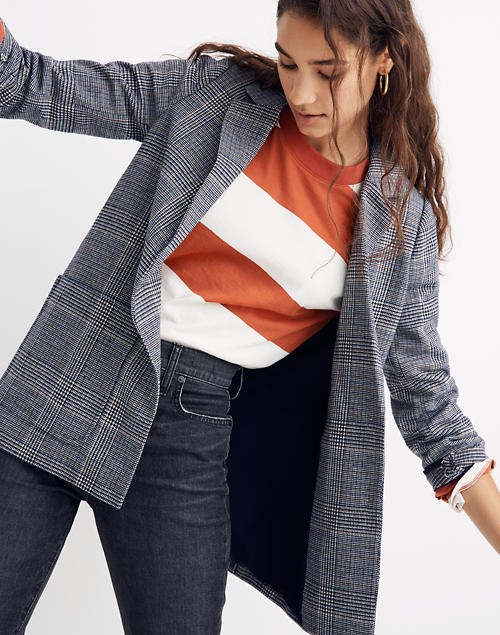 Dorset Blazer in Navy Glen Plaid | Madewell