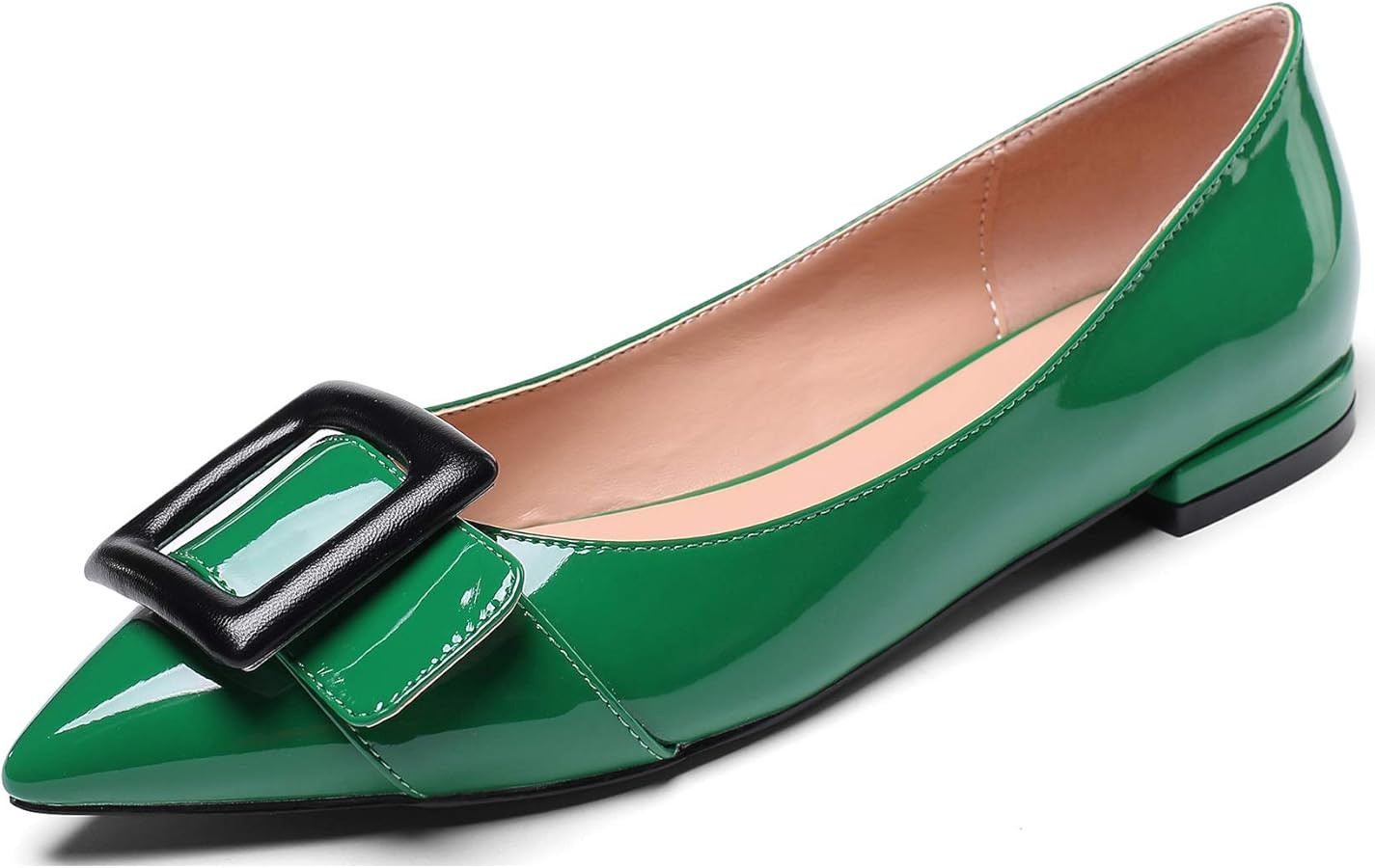 Mettesally Women's Pointed Toe Ballet Flat Shoes Cap Toe Classic Ballet Flats Walking Shoes Casua... | Amazon (US)