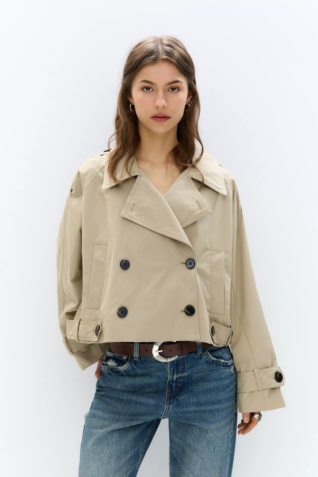 Cropped-Trenchcoat | PULL and BEAR DE