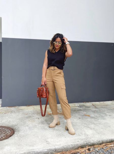The best slim fit cargo pants-the quality is amazing! Run TTS.

Sweater vest, banana republic, Amazon fashion finds, neutral, fall outfits, fall style, holiday outfit, cargo, trousers, chelsea boots, Steve Madden. 

#LTKstyletip #LTKHoliday #LTKSeasonal