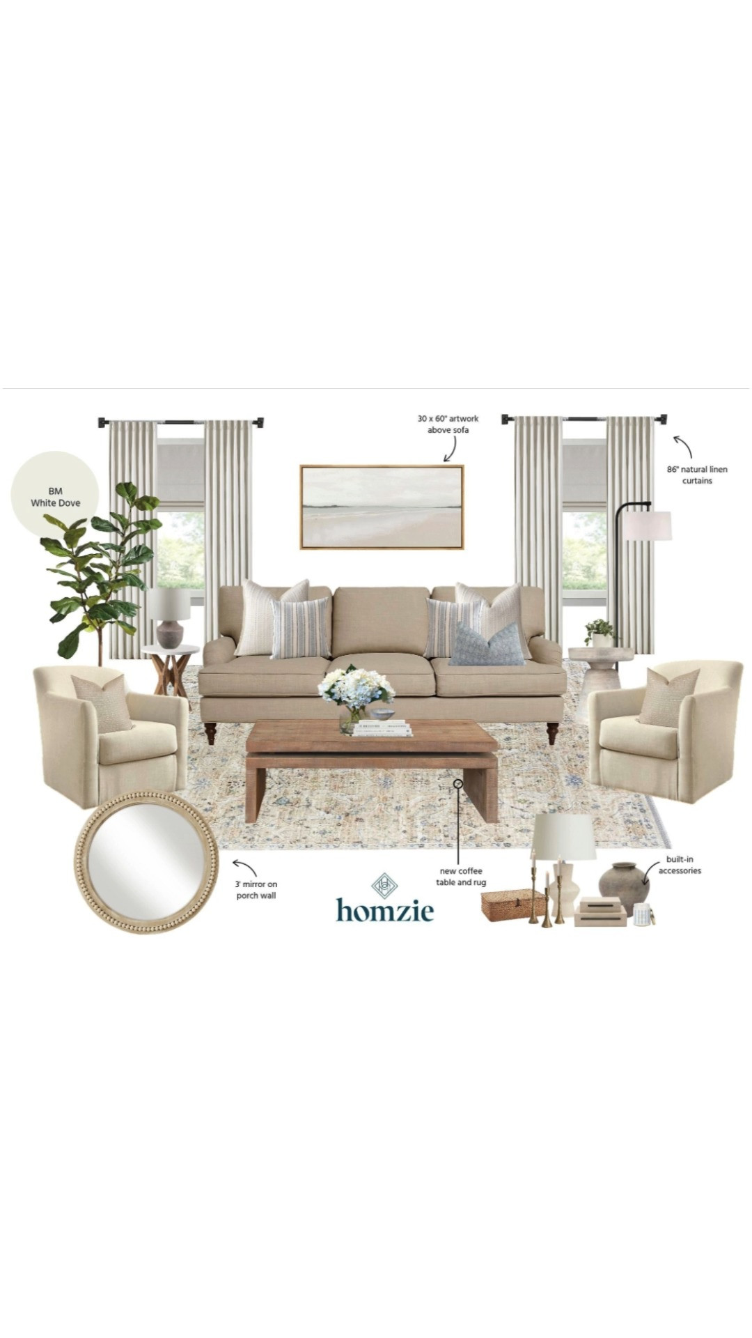 Light neutral living room design featuring window blinds, curtains, wall art, accent pillows, pillow inserts, decor, etc.

#LTKHome #LTKFinds #LTKFavorites #HomeStyleDaily 

 #LTKHome #LTKStyleTip #LTKFamily