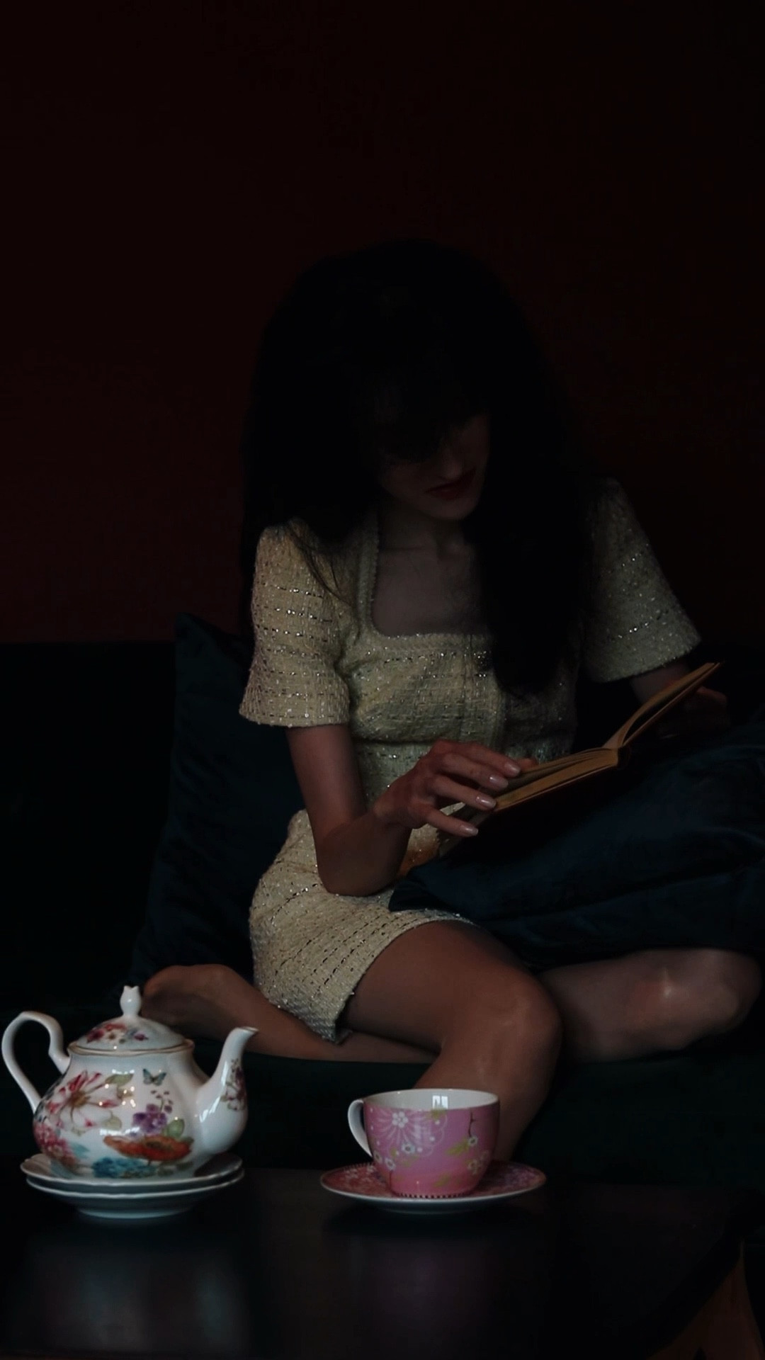 Spring dress, spring trends 2026, spring home outfit, spring home dress, reading, afternoon tea, tea time, yellow dress, tweed dress, boujee dress, boujee outfit, old money lifestyle, old money style, romanticizing, self time 

#LTKHome #LTKSeasonal #LTKPetite