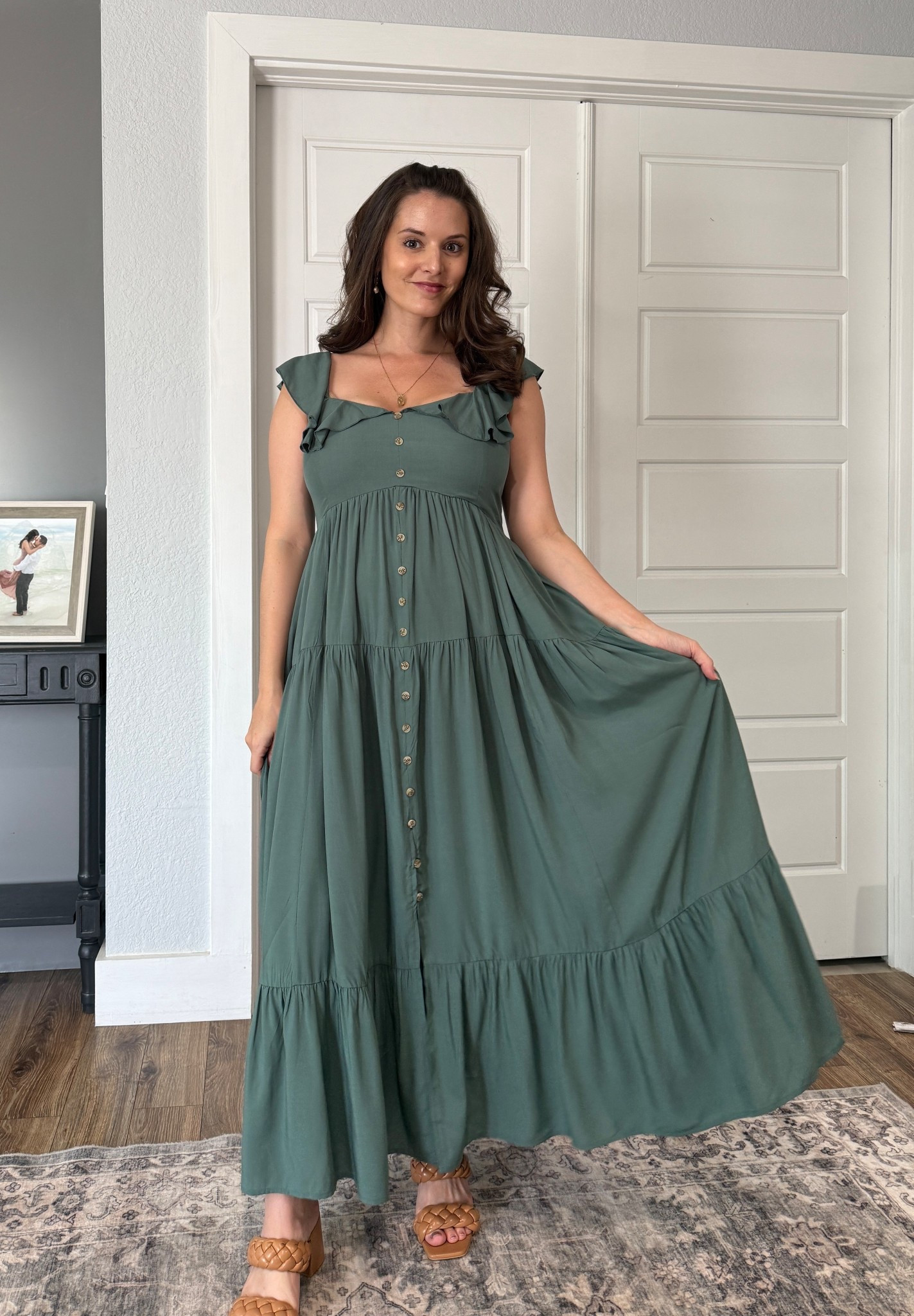 So in love with this dress I got it in green. 🌿🪴

#LTKWedding #LTKStyleTip #LTKBump