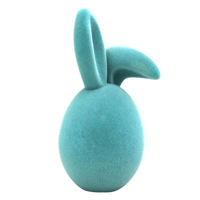 Bunny Brights Blue Flocked Bunny Head, 16" | At Home