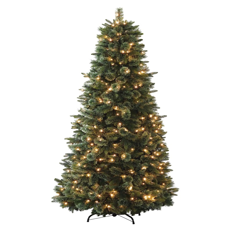 (B23) Pre-Lit Mixed Needle Pine Christmas Tree, 7.5' | At Home