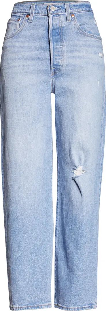 Levi’s® Ribcage Ripped High Waist Ankle Straight Leg Jeans | Nordstrom