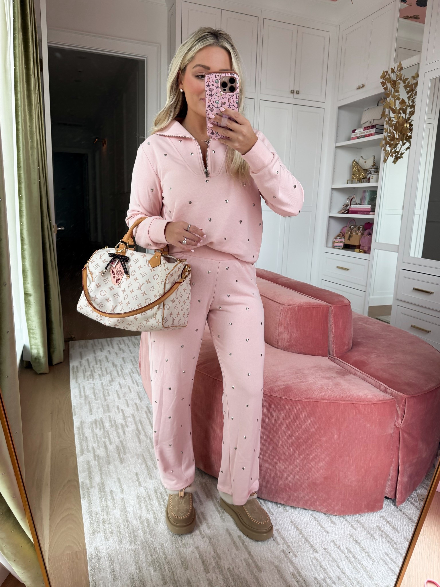 Cutest, mom approved set! Wearing size small petite top and medium pants! 

#LTKootd #LTKgrwm #LTKValentine