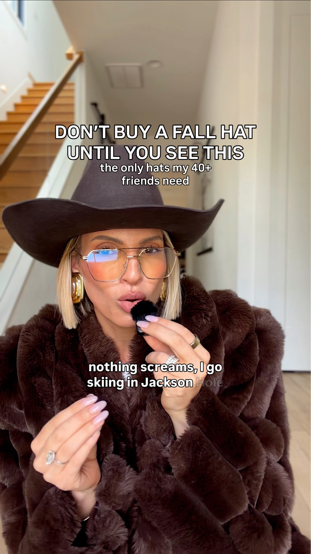 Honestly, I don’t know what the h*ll it is. But men come up to me every single time I wear a cowboy hat. I think they love the confidence? Anyway, if you’re single and you’re looking for a man, buy a cowboy hat TODAY. ￼￼ my glasses are sadly sold out, but the le specs ones I linked below look identical. ￼