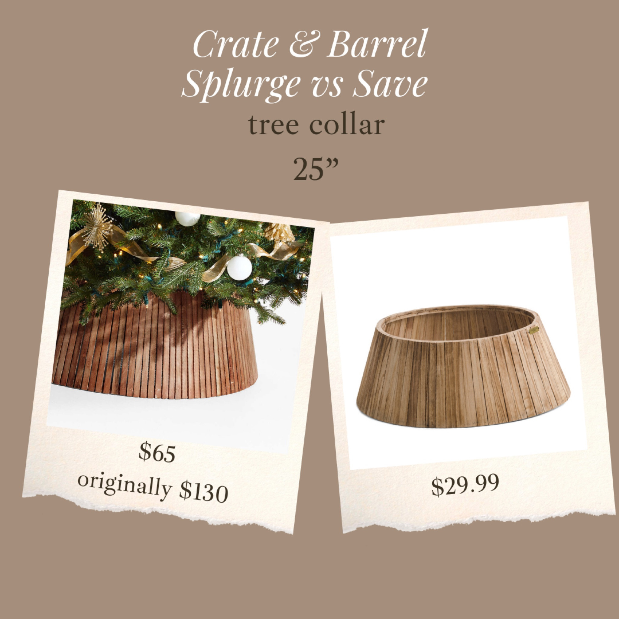 This budget friendly tree collar is back in stock!!!

The famous crate & barrel one is also half off right now!!

Both will sellout! 

#LTKSeasonal #LTKhome #LTKHoliday