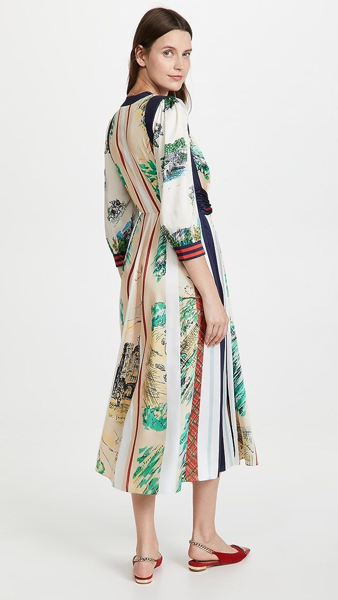 Printed Twill Midi Dress | Shopbop