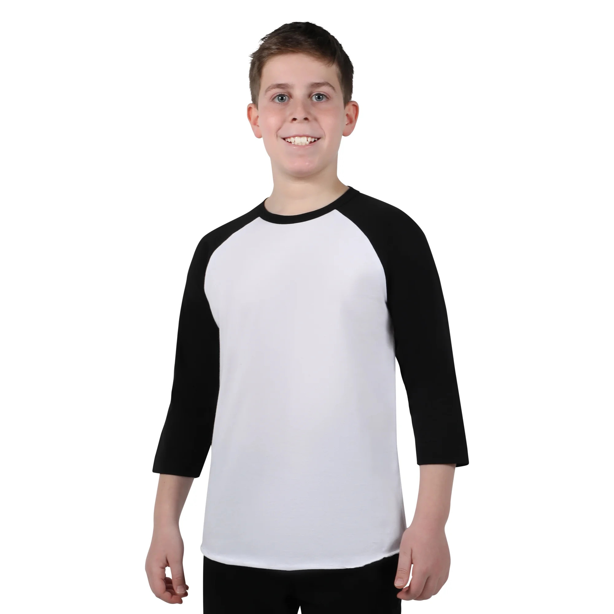 Athletic Works Youth 3/4 Sleeve Baseball Tee Shirt - Walmart.com | Walmart (US)