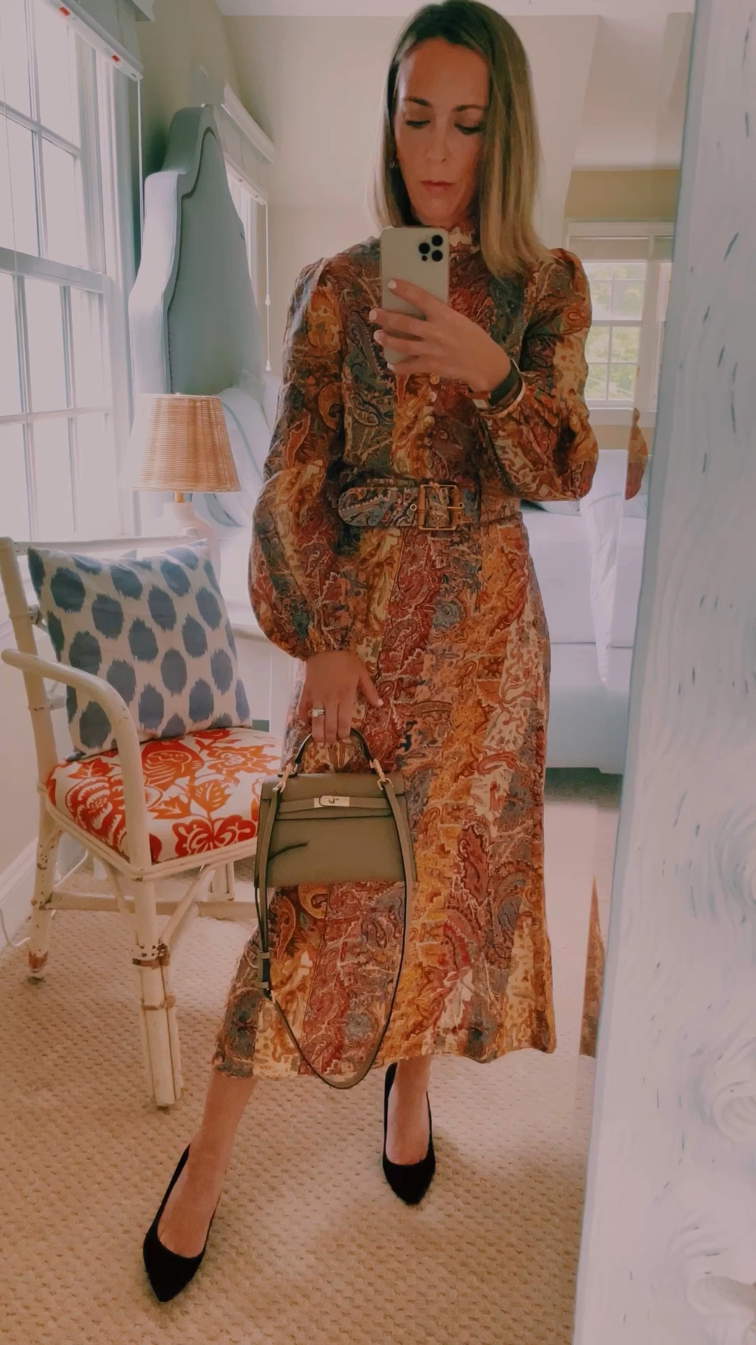Do you like with the boots or heels? Obsessed with paisley for fall. Skirt runs narrow - I took a 0P and it was a tight squeeze. You won’t believe the cost of my accessories. 

#LTKwedding #LTKstyletip #LTKSeasonal