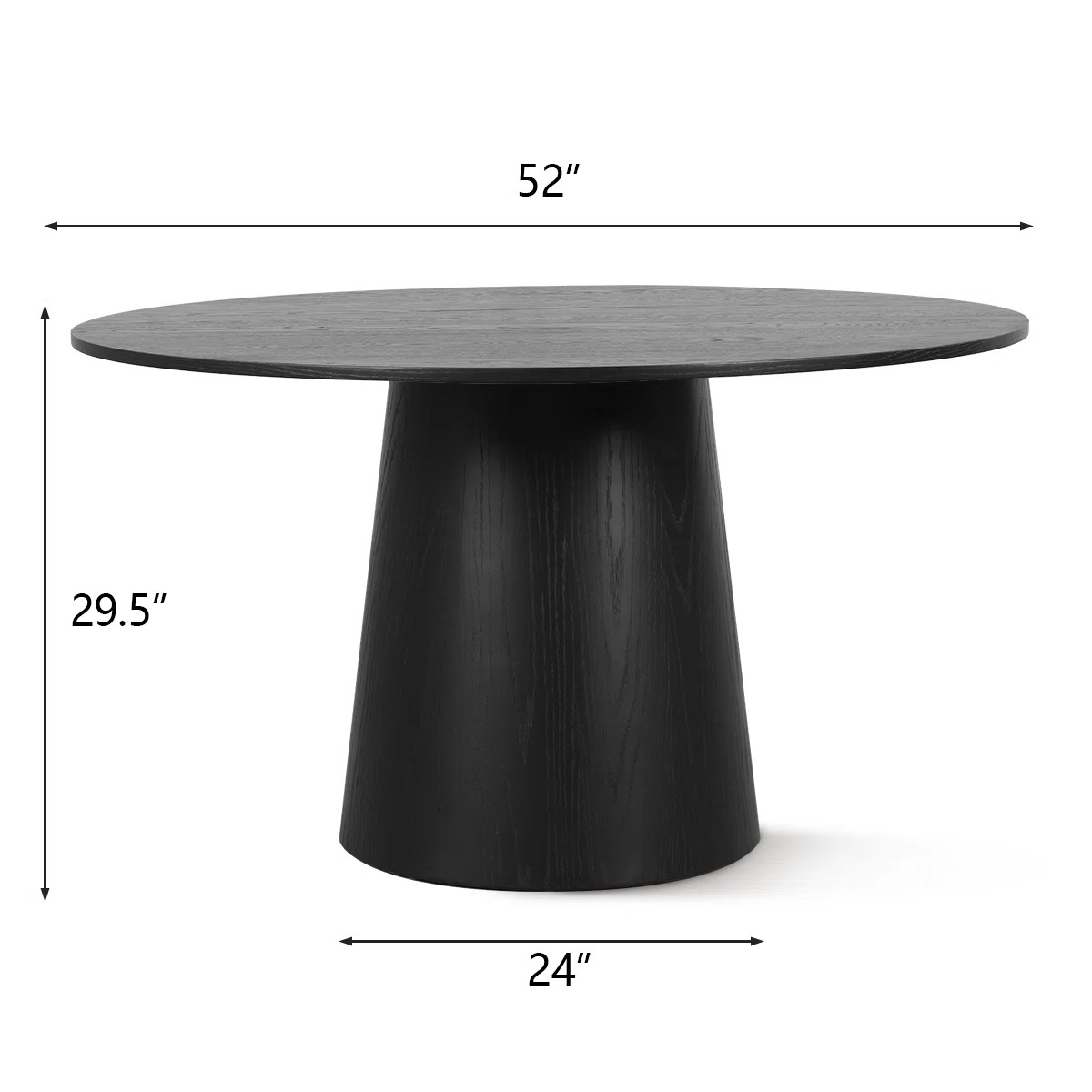 Adelyn 52" Solid Oak Round Pedestal Dining Table | Wayfair North America