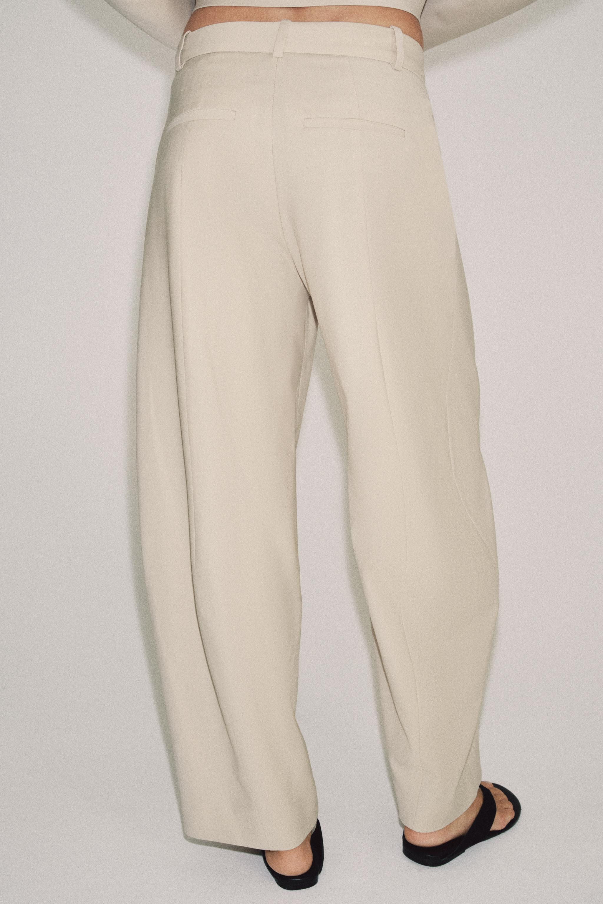 ZW COLLECTION WOOL BLEND BALLOON PANTS | Zara US