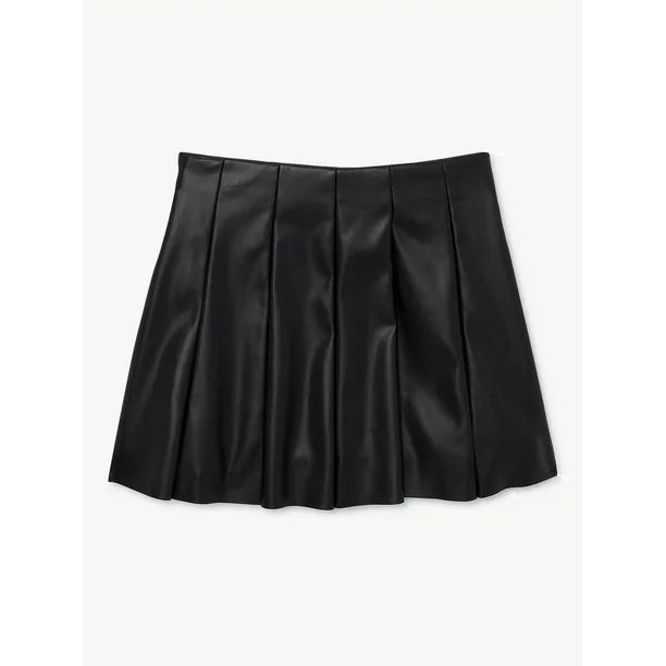 Scoop Girls Faux Leather Skirt, Sizes 4-12 - Walmart.com | Walmart (US)