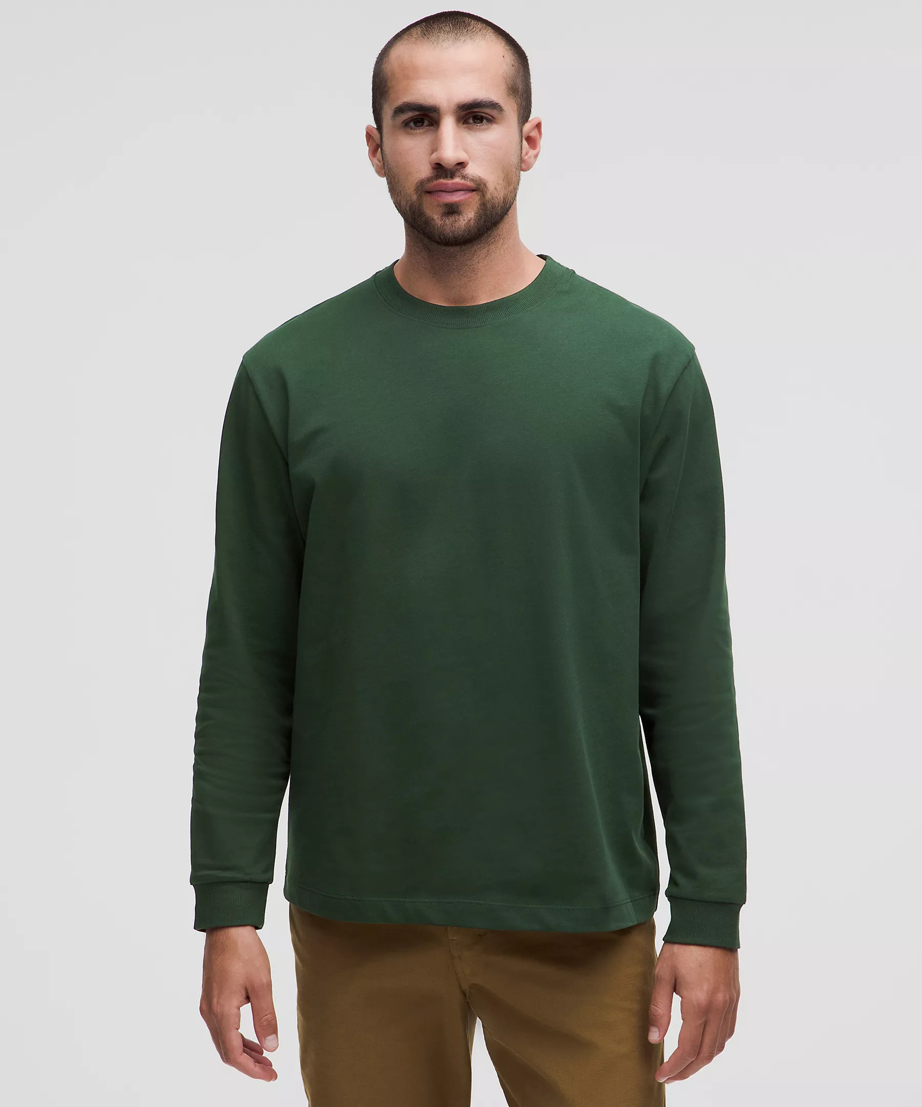 Heavyweight Cotton Jersey Long-Sleeve Shirt | Men's Long Sleeve Shirts | lululemon | Lululemon (US)