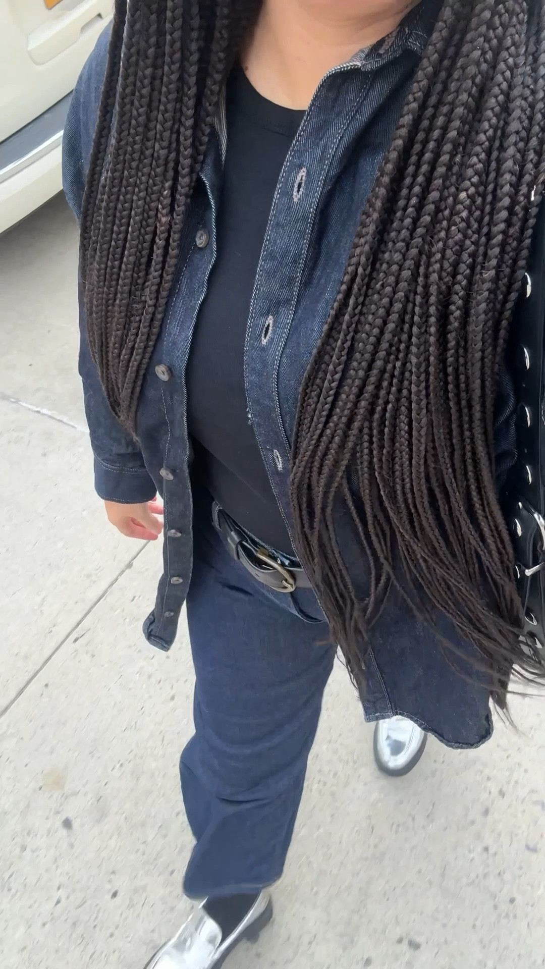 wearing —
denim shirt: xl
tee: medium 
jeans: 32 waist, 29 inseam
belt: mediumm

denim on denim, Canadian tuxedo, work outfit, what I wore to work, midsize ootd, fall ootd

#LTKMidsize #LTKWorkwear #LTKStyleTip